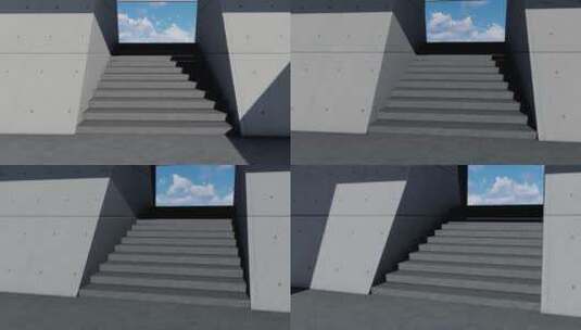 光影变化 抽象建筑 单镜头_36号高清在线视频素材下载