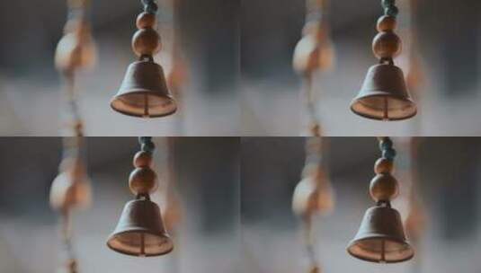 佛教用品视频铃铛铜铃特写高清在线视频素材下载