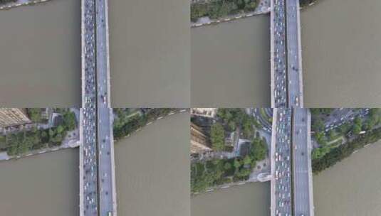 航拍广州大桥交通高清在线视频素材下载