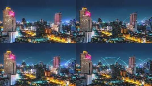 智慧城市的信号连接高清在线视频素材下载