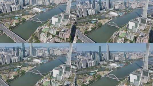 广州海心桥城市建筑地标高清在线视频素材下载