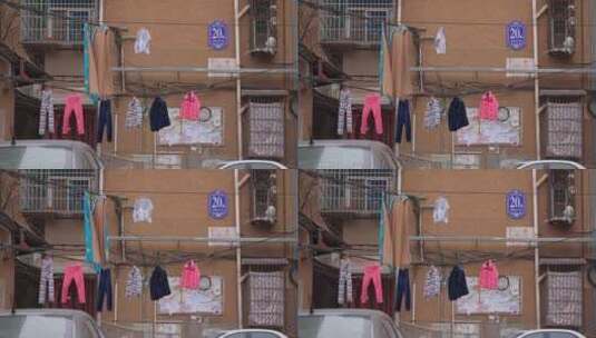 长沙老城区居民房屋生活气息高清在线视频素材下载
