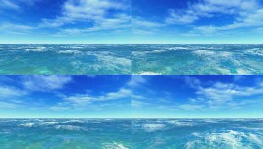 航拍蓝色的大海高清在线视频素材下载