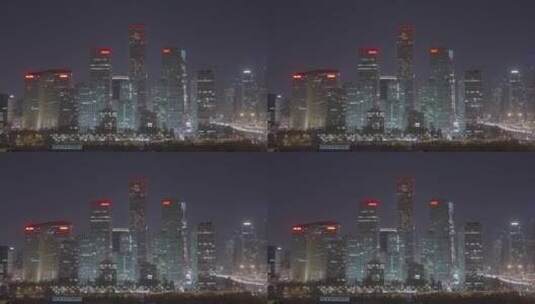 北京夜景 北京国贸夜景 城市夜景 都市夜晚高清在线视频素材下载