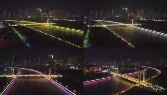 东港桥夜景1高清在线视频素材下载