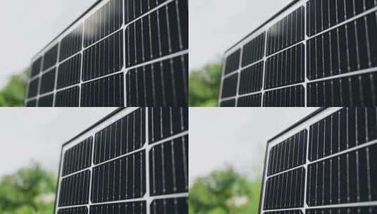 太阳能电池板的特写高清在线视频素材下载