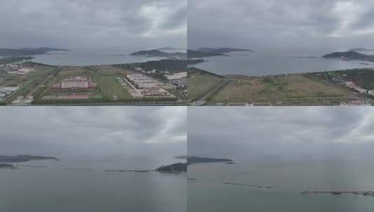 青岛崂山风景区航拍高清在线视频素材下载