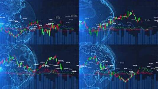 股票金融市场数据波动高清在线视频素材下载