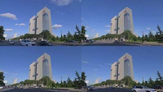 城市大楼车流延时摄影高清在线视频素材下载
