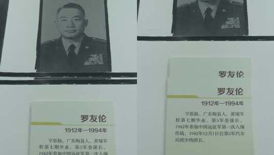 抗战英雄中国远征军罗友伦纪念照片介绍高清在线视频素材下载