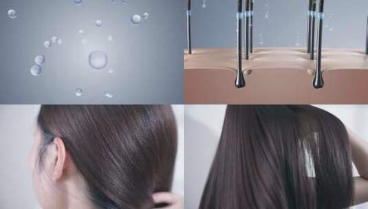 头发毛囊修复 头皮护理特效视频素材高清在线视频素材下载