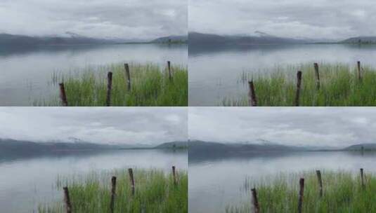 阴天的泸沽湖高清在线视频素材下载