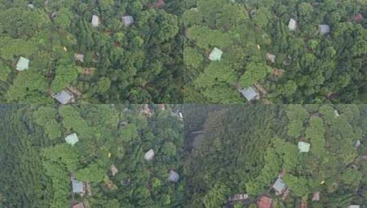 航拍避暑之地浙江湖州莫干山自然风光高清在线视频素材下载