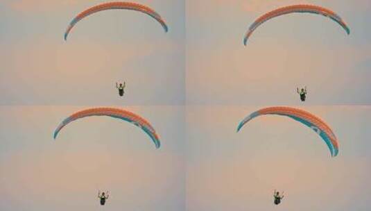 正在玩滑翔伞的人高清在线视频素材下载