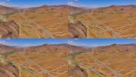 荒漠中的公路高清在线视频素材下载