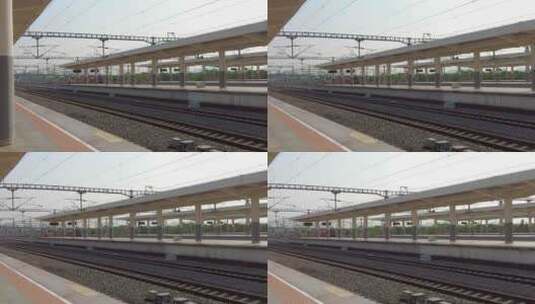 火车车站站台交通实拍高清在线视频素材下载