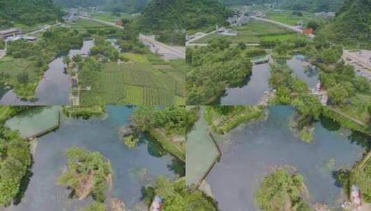 九顿天窗地下河溪流高清在线视频素材下载