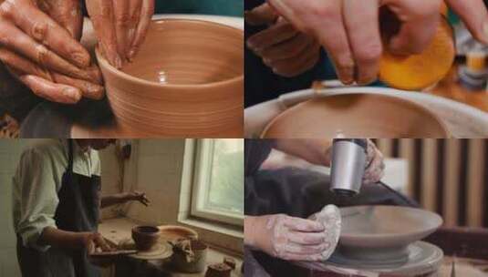 【合集】制作中的陶瓷陶艺传统文化高清在线视频素材下载