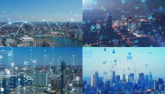 【合集】未来数据科技城市元宇宙网络高清在线视频素材下载