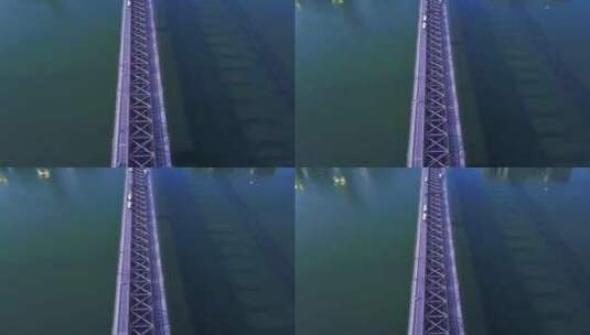航拍湖北襄阳大桥高清在线视频素材下载