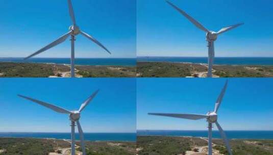 风车 能源 发电机 涡轮机高清在线视频素材下载