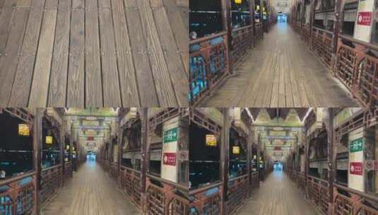4K都江堰夜景无人阁楼运镜素材高清在线视频素材下载