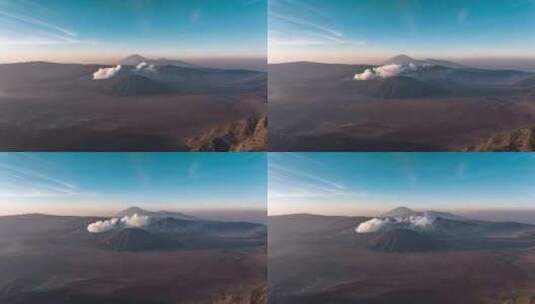 旅游印尼bromo火山航拍延时高清在线视频素材下载
