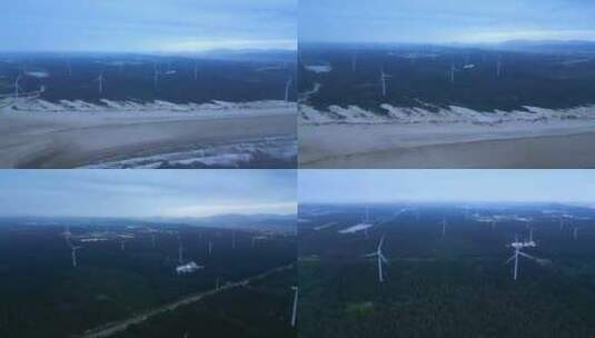 长江澳风力发电景观区的航拍高清在线视频素材下载