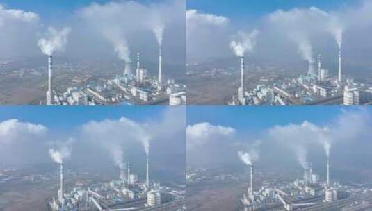 核电站火电厂发电厂热电厂高清在线视频素材下载