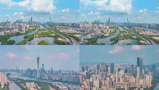 广州城市风光高清航拍视频素材高清在线视频素材下载