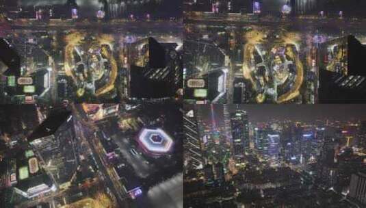 广州珠江新城CBD灯光秀高清在线视频素材下载