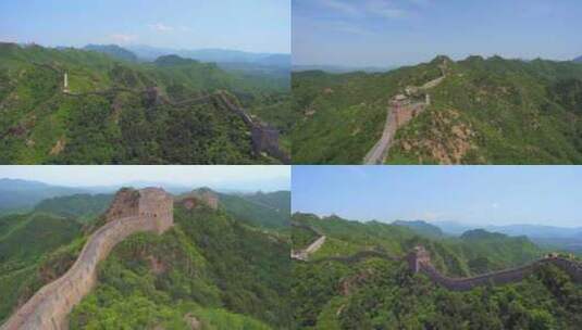 北京长城5A级景区4K航拍高清在线视频素材下载