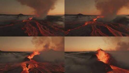 火山口景观高清在线视频素材下载