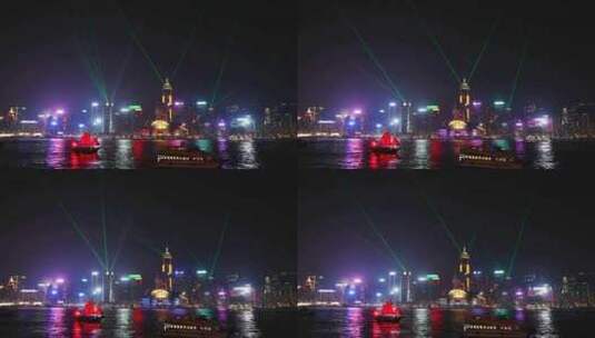 香港灯光秀高清在线视频素材下载