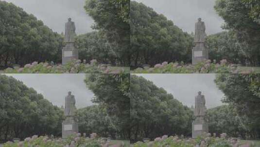 毛泽东雕像高清在线视频素材下载
