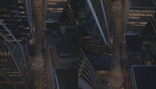 哈利法克斯的电影无人机拍摄摩天大楼办公窗高清在线视频素材下载