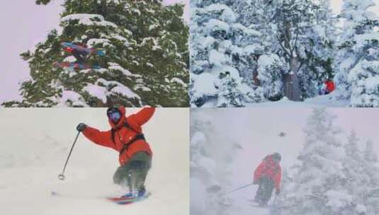 滑雪运动高清在线视频素材下载