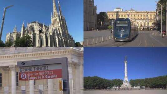 法国波尔多城市高清在线视频素材下载