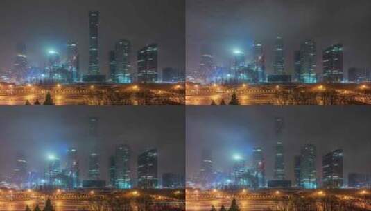 中国北京国贸阴天云延时8K60P高清在线视频素材下载