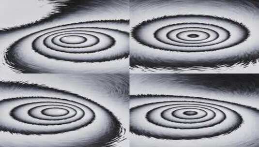 垂直视频黑白抽象移动圆圈波浪走马灯高清在线视频素材下载