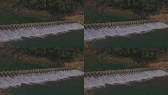 古老石墩水坝高清在线视频素材下载