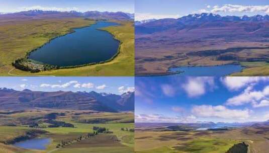 新西兰亚历山大里纳湖光影变化高清在线视频素材下载