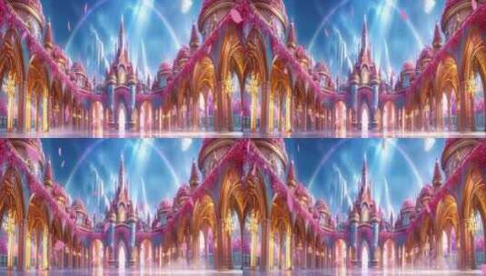 梦幻城堡舞台背景8高清在线视频素材下载
