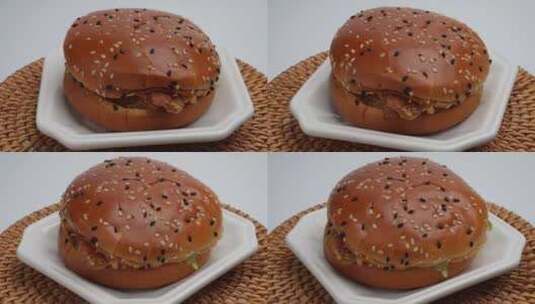 西式快餐汉堡美食高清在线视频素材下载