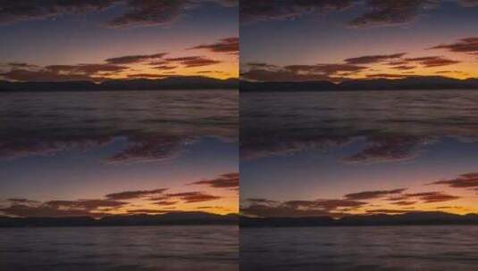 航拍云南大理苍山洱海的朝霞风光素材高清在线视频素材下载