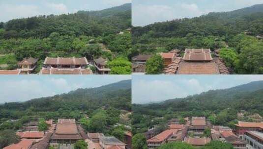 航拍福建莆田南山广化寺高清在线视频素材下载