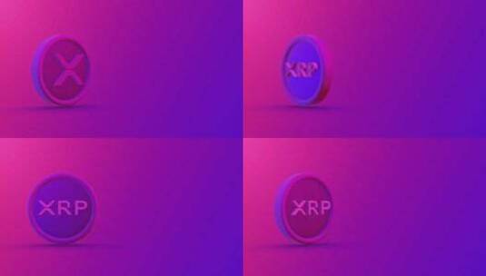 Xrp加密货币硬币背景循环高清在线视频素材下载