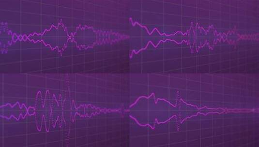粉色背景下的声音或声音波形高清在线视频素材下载