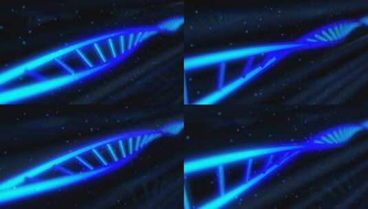 基因编码的旋转双螺旋DNA分子颗粒链-1高清在线视频素材下载