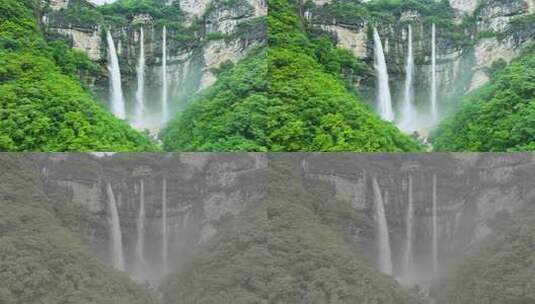 贵州瀑布旅游景区自然风景瀑布高清在线视频素材下载